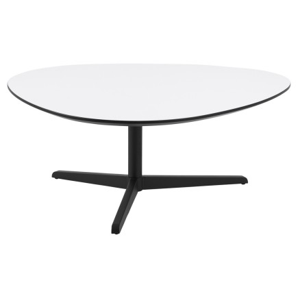 Table basse BARTENS, plateau en mélaminé blanc
