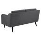 Canapé 2 places en tissu de qualité MONTERO, gris foncé Canapé 2 places en tissu de qualité MONTERO, gris foncé