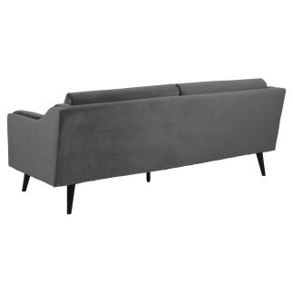 Canapé 3 places en tissu de qualité MONTERO, gris foncé