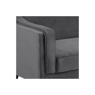 Canapé 3 places en tissu de qualité MONTERO, gris foncé