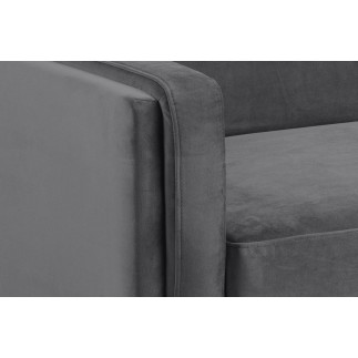 Canapé 3 places en tissu de qualité MONTERO, gris foncé