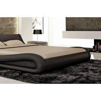 Lit en cuir italien de luxe DREAM, noir, 160x200
