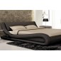 Lit en cuir italien de luxe DREAM, noir, 160x200
