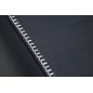 Ensemble Canapé 3 places et 2 places en cuir italien buffle VEGA, gris foncé avec surpiqure gris clair