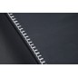 Ensemble Canapé 3 places et 2 places et fauteuil 1 place en cuir italien buffle VEGA, gris foncé avec surpiqure gris clair