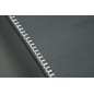 Un fauteuil 1 place en cuir italien buffle VEGA, gris foncé avec surpiqure gris clair