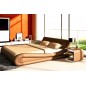 Lit en cuir italien de luxe DREAM, marron, 180x200