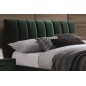 Lit double en tissu velours de qualité MICHIGAN, vert, avec sommier à lattes, 160x200
