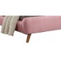 Lit en tissu de qualité TINA, rose, 90x200