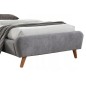 Lit en tissu de qualité TINA, gris, 90x200