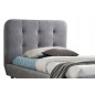 Lit en tissu de qualité TINA, gris, 90x200