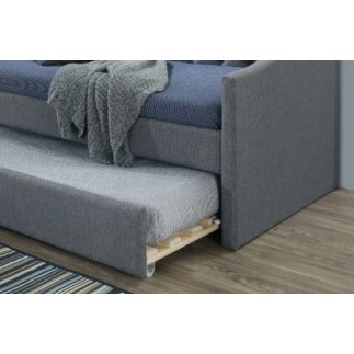 Lit en tissu de qualité ALINA, gris, 90x200