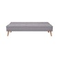 Canapé 2 places avec couchage en tissu de qualité URAL, gris