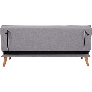Canapé 2 places avec couchage en tissu de qualité URAL, gris