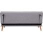 Canapé 2 places avec couchage en tissu de qualité URAL, gris