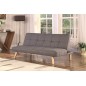 Canapé banquette convertible 2 places en tissu de qualité, gris, ZIPPO Canapé banquette convertible 2 places en tissu de qualité, gris, ZIPPO