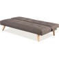 Canapé banquette convertible 2 places en tissu de qualité, gris, ZIPPO Canapé banquette convertible 2 places en tissu de qualité, gris, ZIPPO