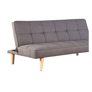 Canapé banquette convertible 2 places en tissu de qualité, gris, ZIPPO
