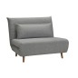 Fauteuil banquette convertible en tissu de qualité, gris, SPIRIT