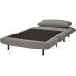 Fauteuil banquette convertible en tissu de qualité, gris, SPIRIT