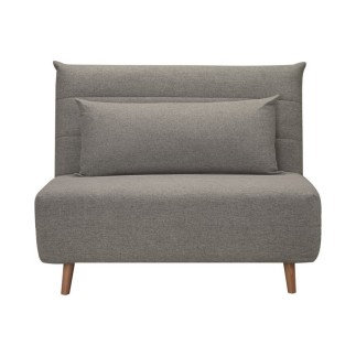 Fauteuil banquette convertible en tissu de qualité, gris, SPIRIT