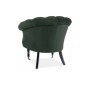 Fauteuil en tissu velours de qualité, vert, PHENIX, Fauteuil 1 place
