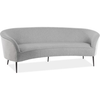 Canapé 3 places en tissu de qualité ELISE, gris foncé
