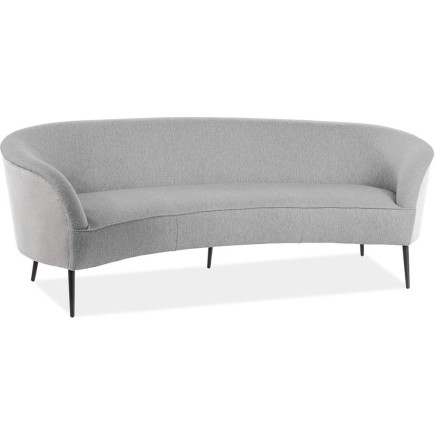 Canapé 3 places en tissu de qualité ELISE, gris foncé