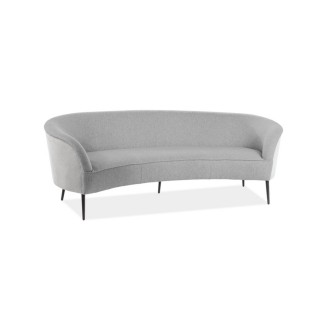 Canapé 3 places en tissu de qualité ELISE, gris foncé