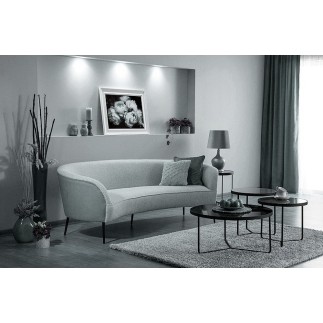 Canapé 3 places en tissu de qualité ELISE, gris foncé