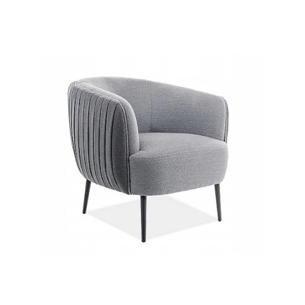 Fauteuil 1 place en tissu de qualité LENA, gris