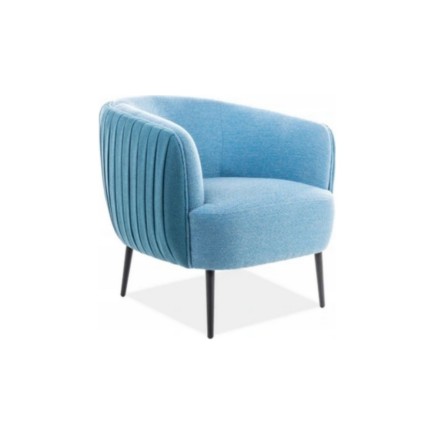 Fauteuil 1 place en tissu de qualité LENA, bleu
