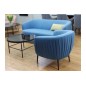 Fauteuil 1 place en tissu de qualité LENA, bleu