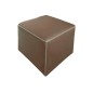 Pouf carré BUFFALO en cuir de buffle (gamme de cuir de buffle), moka