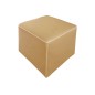 Pouf carré BUFFALO en cuir de buffle (gamme de cuir de buffle), beige