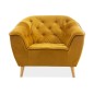 Fauteuil 1 place GALLERY en tissu de qualité, couleur curry
