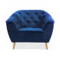 Fauteuil 1 place GALLERY en tissu de qualité, couleur bleu