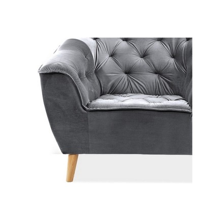 Fauteuil 1 place GALLERY en tissu de qualité, couleur gris