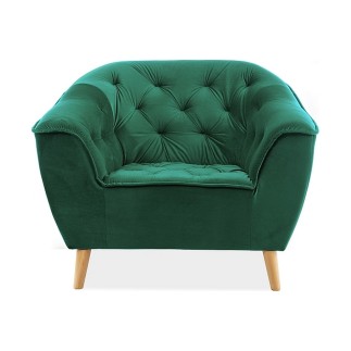 Fauteuil 1 place GALLERY en tissu de qualité, couleur vert