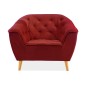 Fauteuil 1 place GALLERY en tissu de qualité, couleur bordeaux