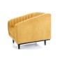 Fauteuil ASINI 1 place en tissu de qualité, couleur curry