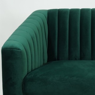 Canapé ASINI 2 places en tissu de qualité, couleur vert