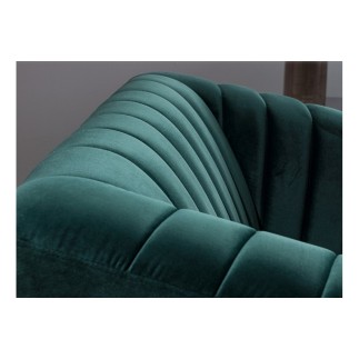 Canapé ASINI 2 places en tissu de qualité, couleur vert