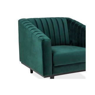Fauteuil ASINI 1 place en tissu de qualité, couleur vert