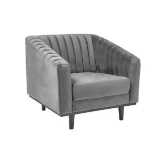 Fauteuil ASINI 1 place en tissu de qualité, couleur gris