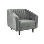 Fauteuil ASINI 1 place en tissu de qualité, couleur gris