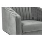 Fauteuil ASINI 1 place en tissu de qualité, couleur gris