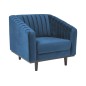 Fauteuil ASINI 1 place en tissu de qualité, couleur bleu