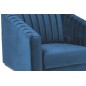 Fauteuil ASINI 1 place en tissu de qualité, couleur bleu