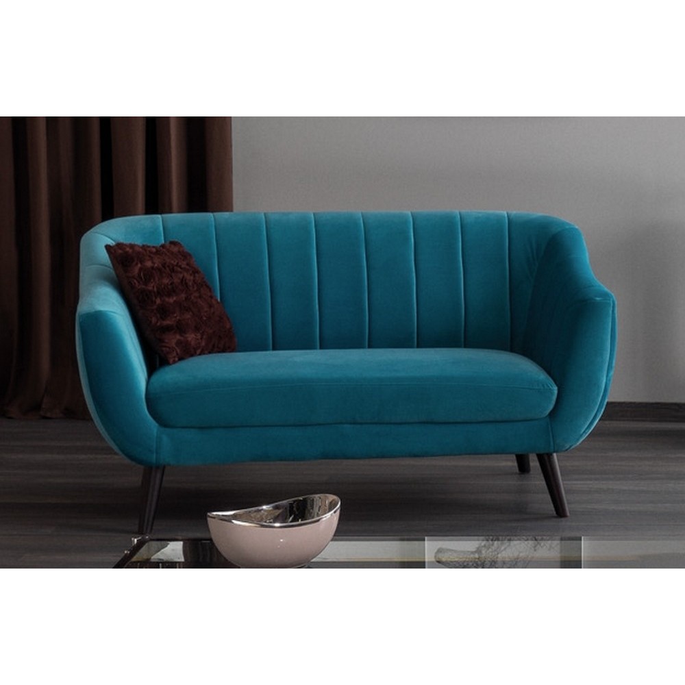 Canapé ELSA 2 places en tissu de qualité, couleur turquoise Canapé ELSA 2 places en tissu de qualité, couleur turquoise